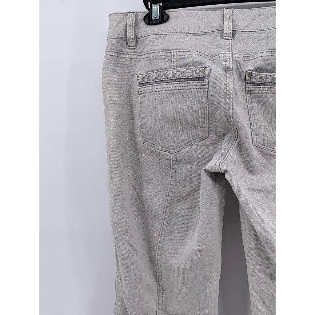 WHITE HOUSE BLACK MARKET Women's Gray Slim Ankle Pant SZ 4