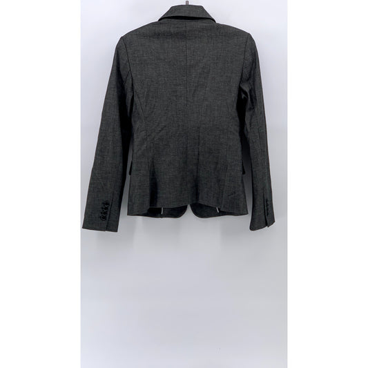 EXPRESS Women's Charcoal Gray Single-Button Notch Collar Blazer SZ 6