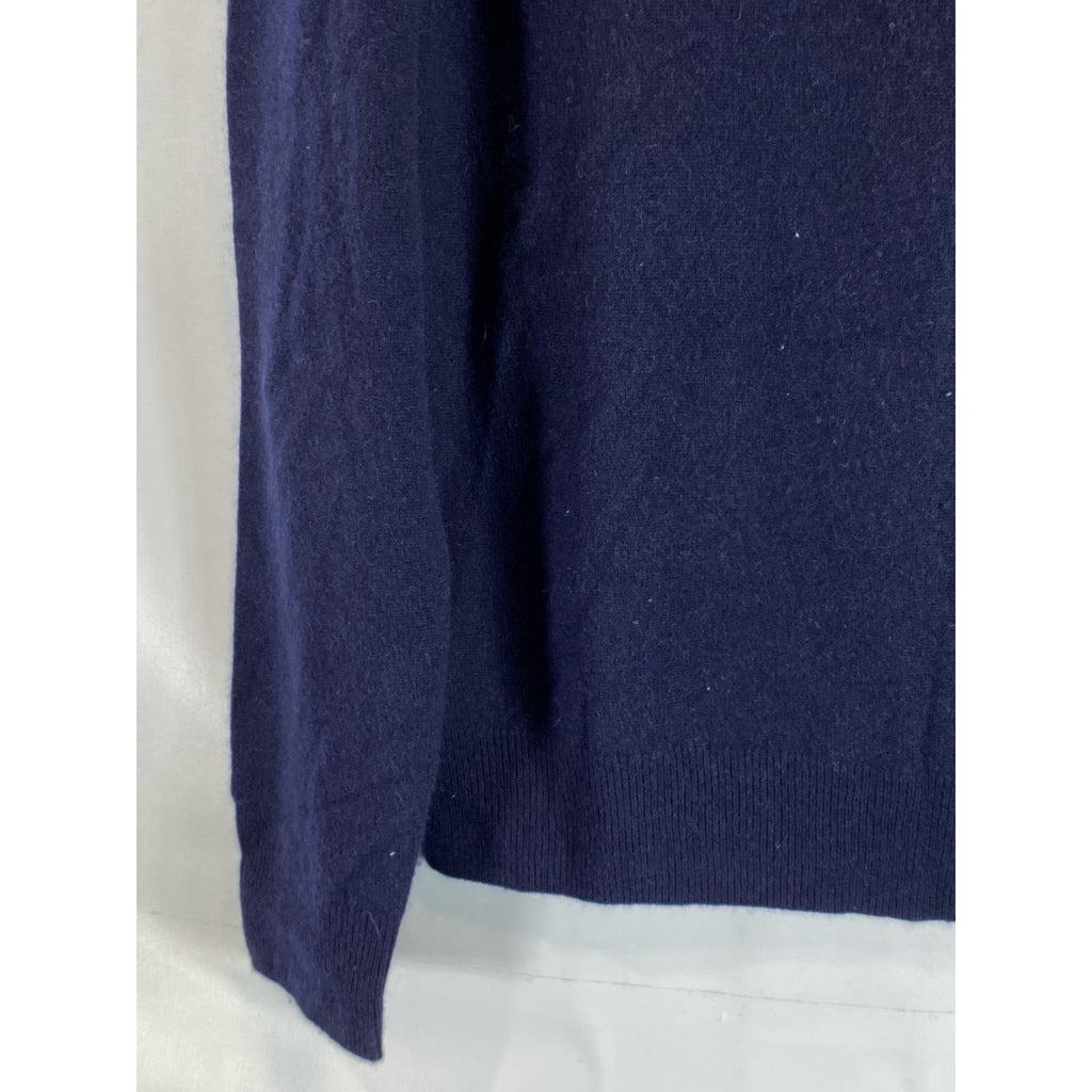 THE MEN'S STORE BLOOMINGDALES Men's Navy V-Neck Cashmere Pullover Sweater SZ L