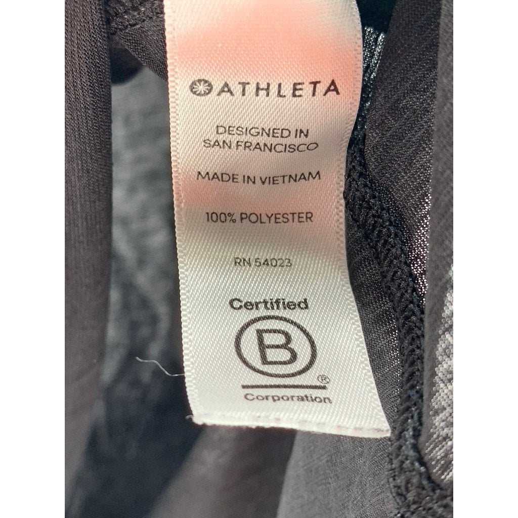 ATHLETA Women's Black Semi Sheer Tank Top SZ XS