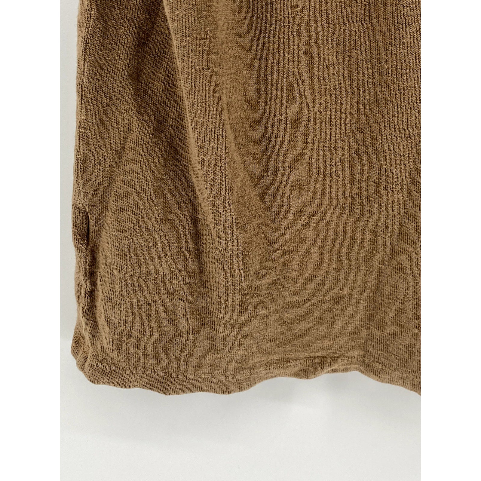 JUNGMAVEN Men's Brown Knit Crewneck Short Sleeve Lightweight Casual T-Shirt SZ L