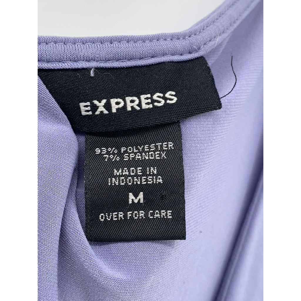 EXPRESS Women's Lilac Purple Twist-Front V-Neck Sleeveless Top SZ M