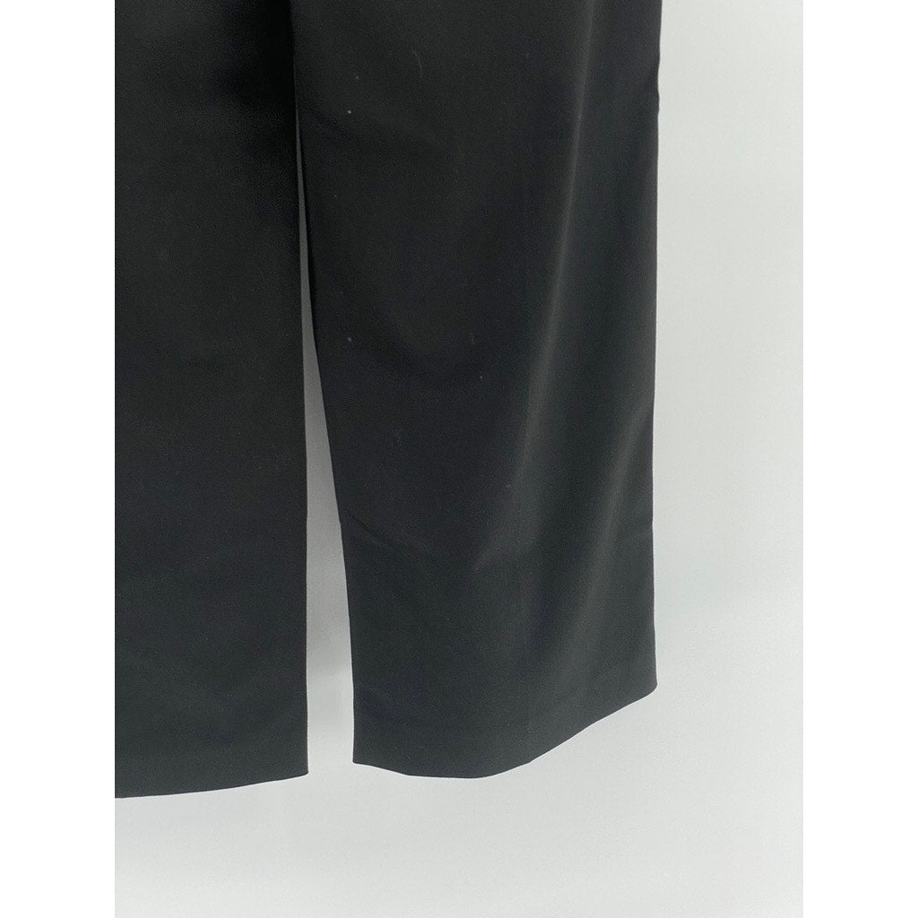 GIORDANO Women's Black Pleated Wide-Leg Relaxed-Fit Pants SZ 32