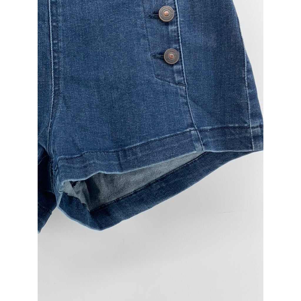 HAPPILY GREY Women's Blue Denim High-Rise Shorts SZ 3/26
