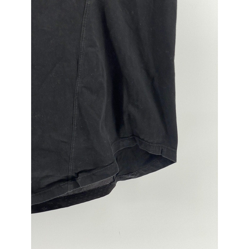 ALPHALETE Men's Black Solid Crewneck Short Sleeve T-Shirt SZ M