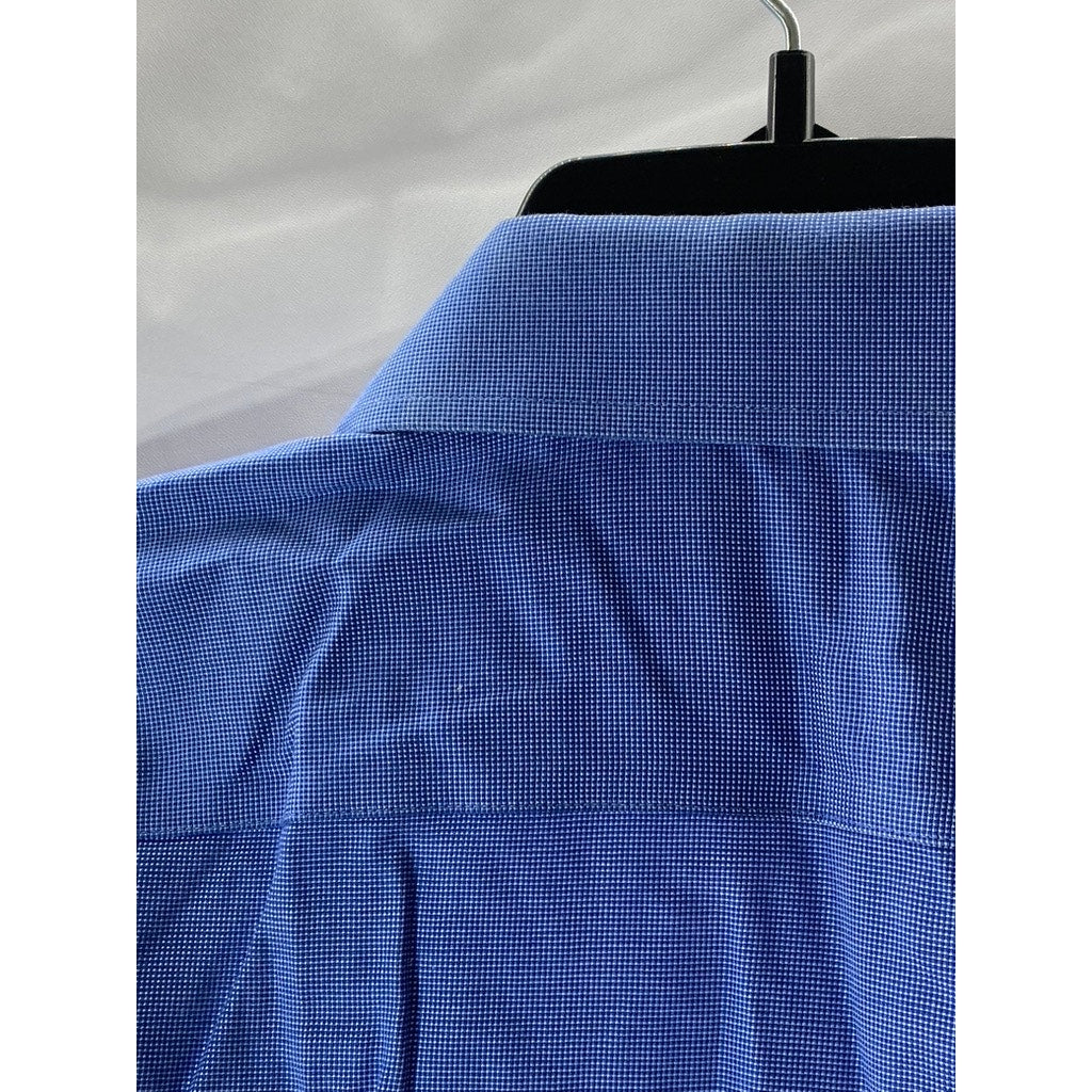 BANANA REPUBLIC Men's Blue Tailored Slim-Fit Button-Up Long Sleeve Shirt SZ L