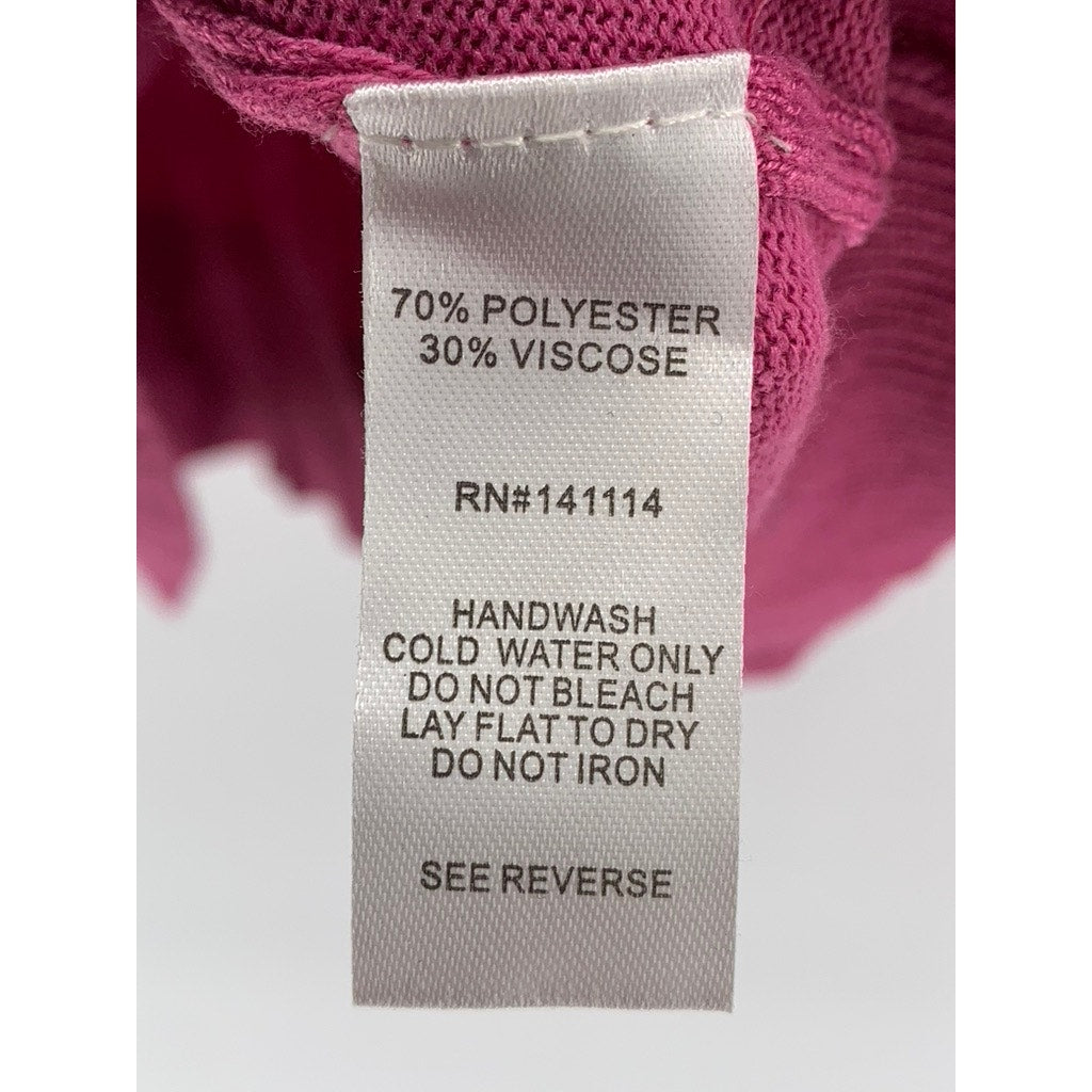 DIVINE HEART Women's Petite Pink Knit Button-Up Cardigan SZ PL