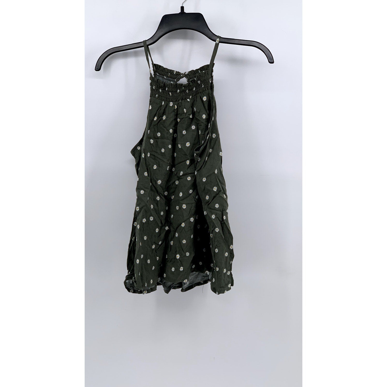 NO BOUNDARIES Juniors' Green Ditsy Floral Tank Top SZ M (7-9)