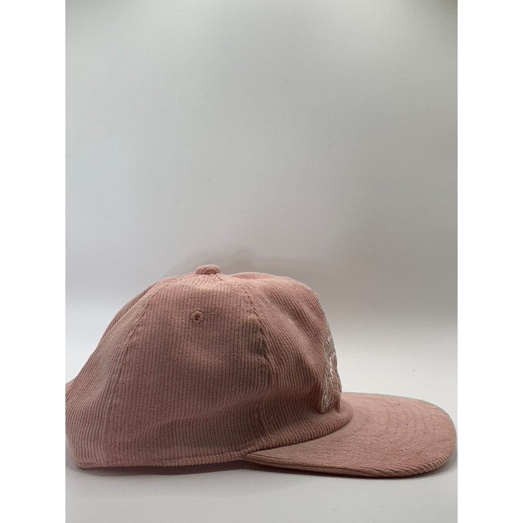 ANIMAL HOUSE Academy Fits Unisex Light Pink Embroidered Logo Corduroy Snapback