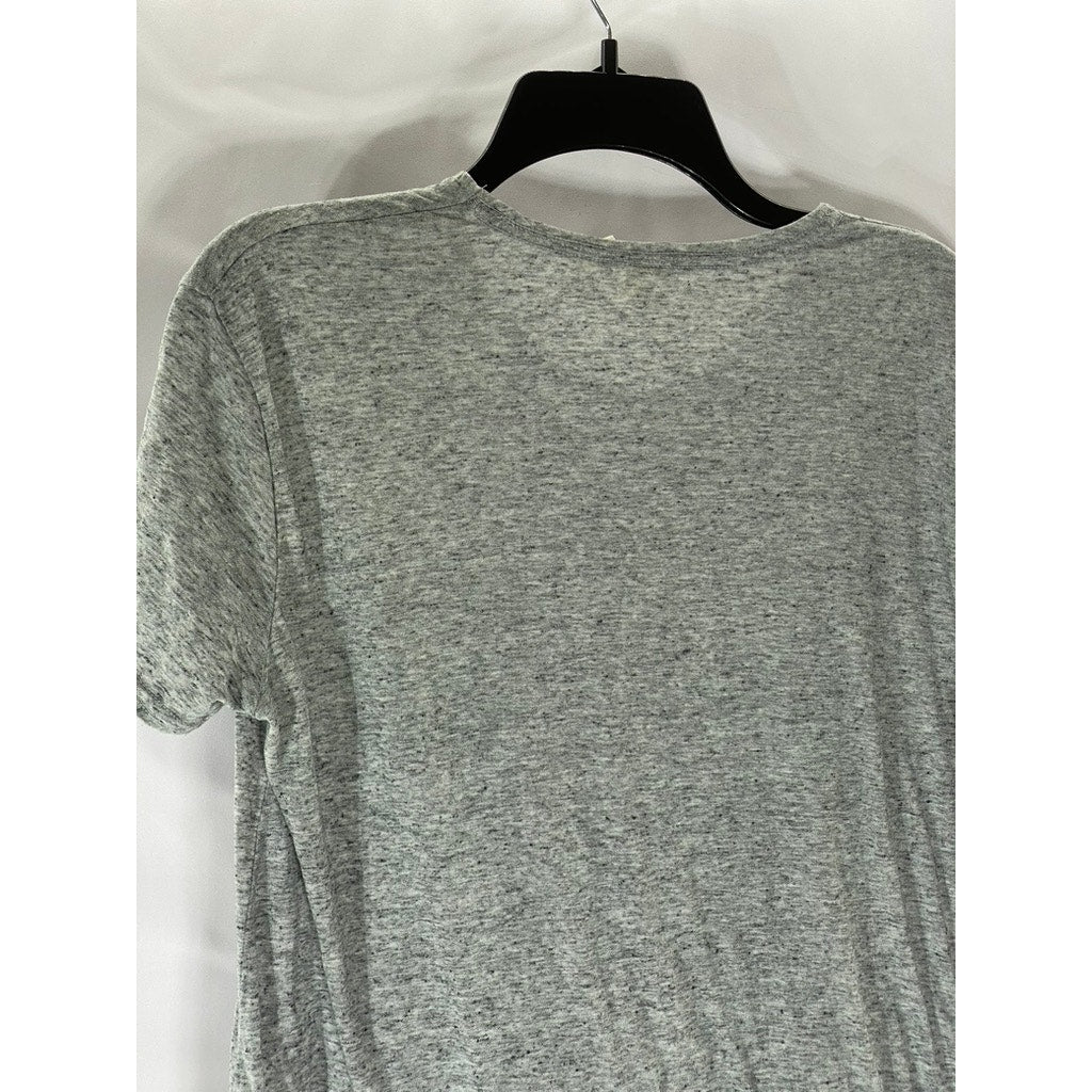ANTHROPOLOGIE THREE FEATHER Women's Heathered Gray Crewneck Oversized Top SZ S