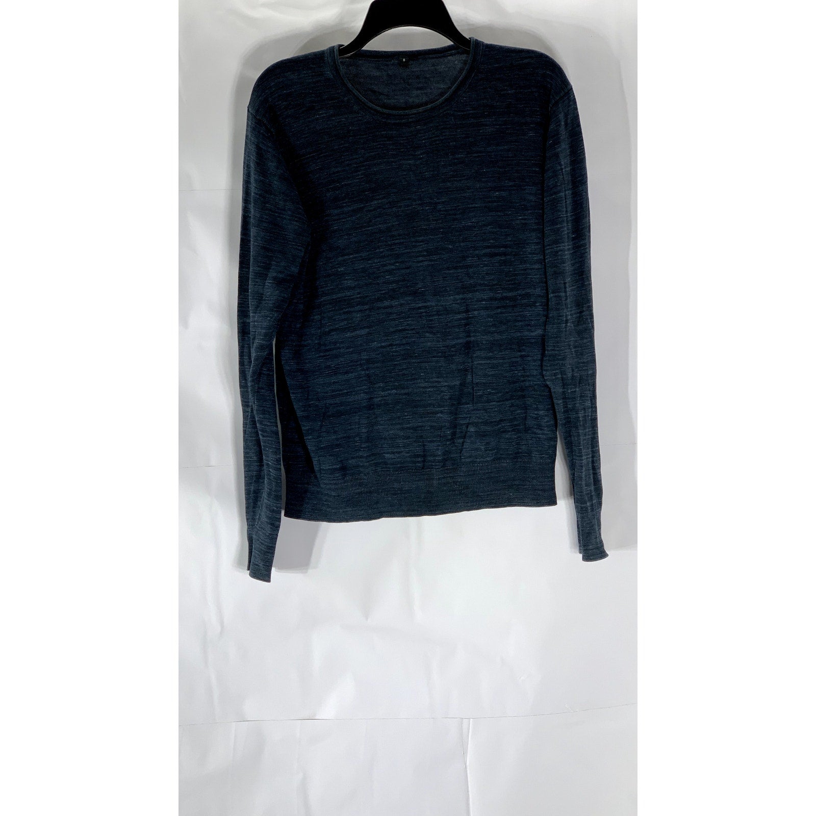 MUJI Men’s Navy Blue Crewneck Knit Long Sleeve Regular Fit Sweater SZ S