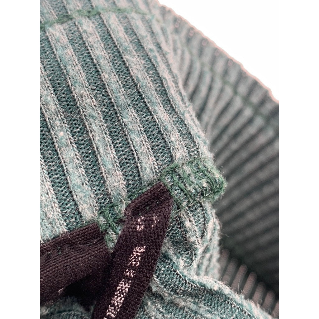 OUT FROM UNDER Women's Dark Green Ribbed Wide Slit Leg Pants SZ S