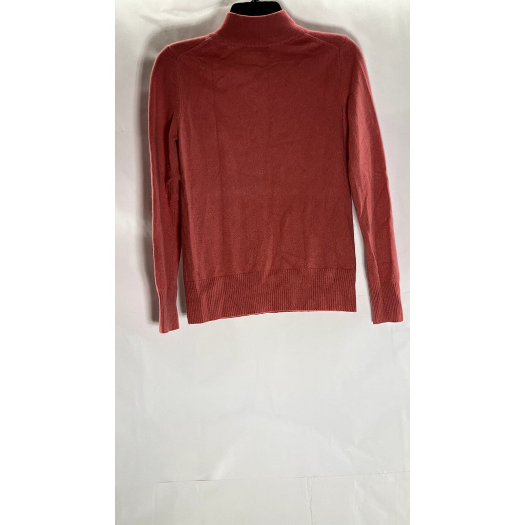 PRESTON & YORK PREMIUM Women's Red Cashmere Mock-Neck Long Sleeve Sweater SZ XS