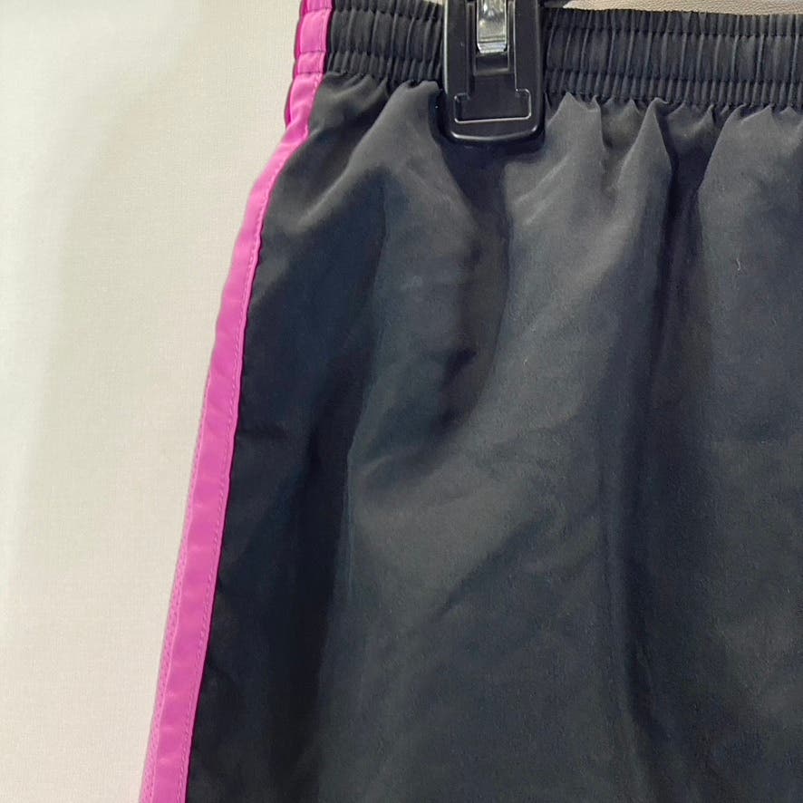 NIKE Women's Black/Pink Dri-FIT Elasticized Waist 10K Pull-On Running Short SZ M