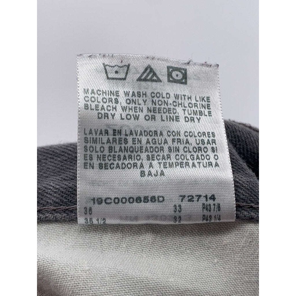 LEE Men’s Gray Denim Regular-Fit Straight-Leg Jeans SZ 34x32