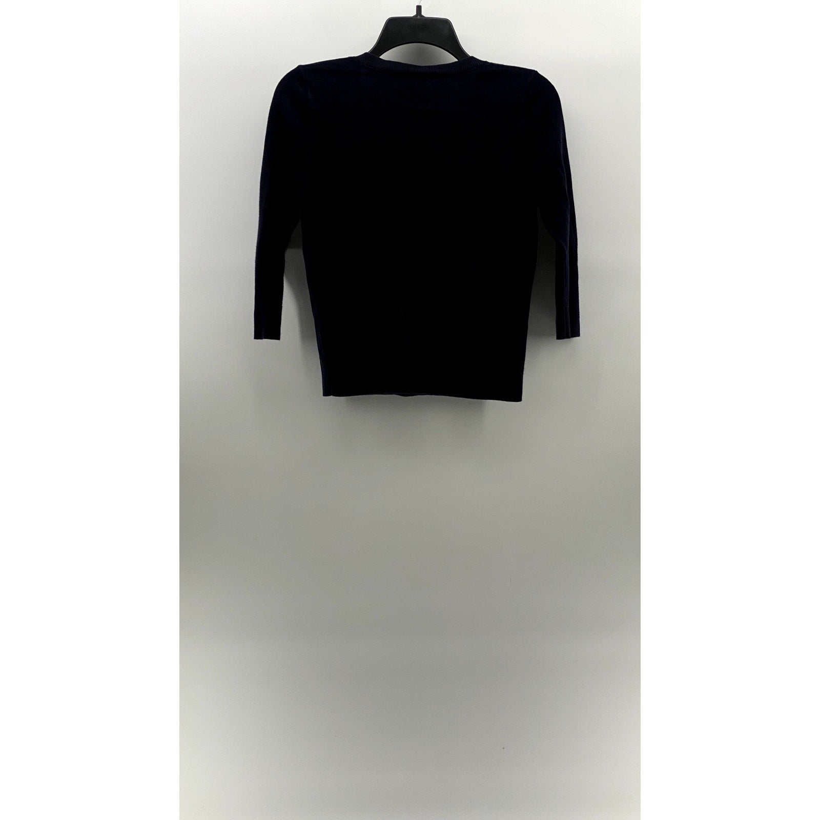 TALBOTS Women's Petite Navy Button-Up Long Sleeve Pima Cotton Cardigan SZ P(XS)
