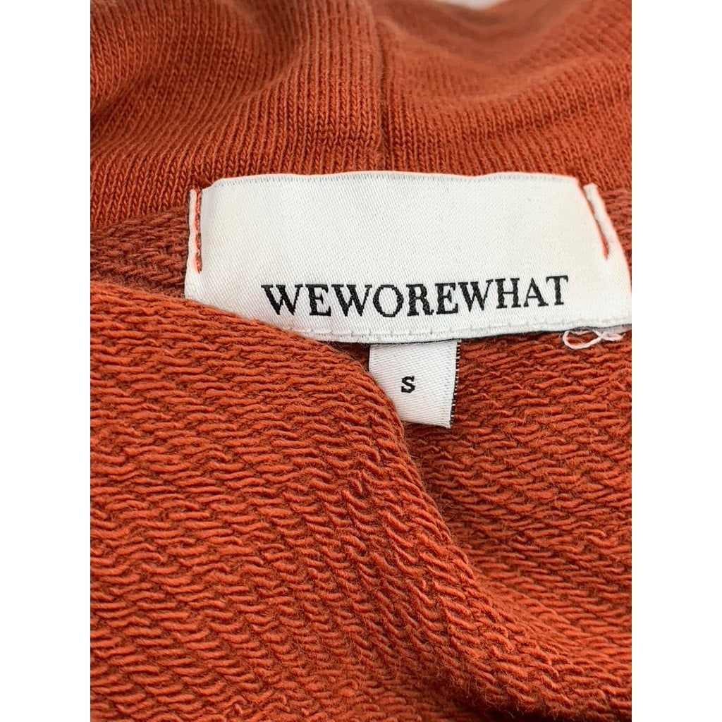 WEWOREWHAT Women's Burnt Orange Cotton Hoodie SZ S