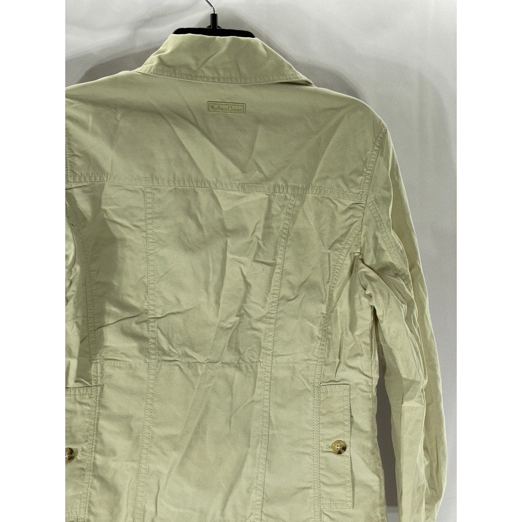 MARLBORO CLASSICS Men's Tan Four-Pocket Zip-Up Jacket SZ M