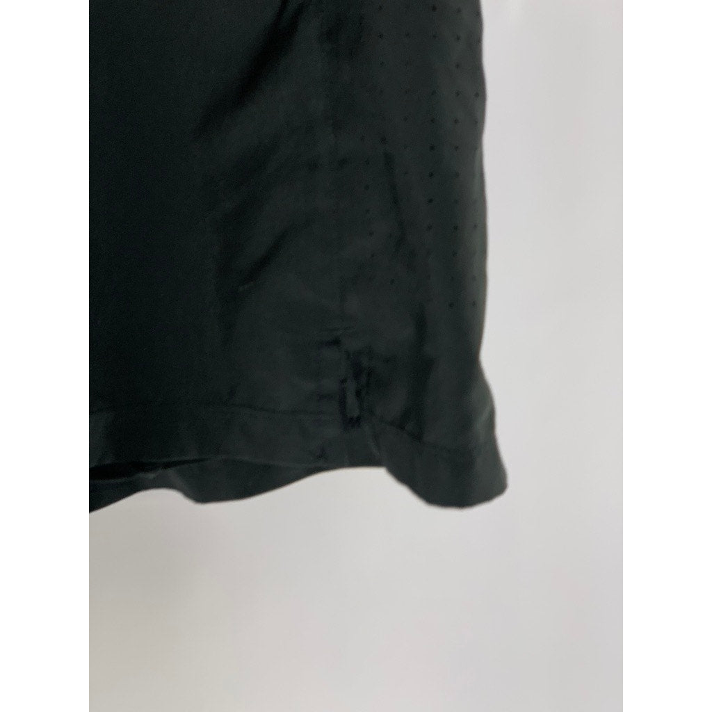 NIKE Women's Black Infinity Dri-Fit Back Zipper Pocket Activewear Shorts SZ S