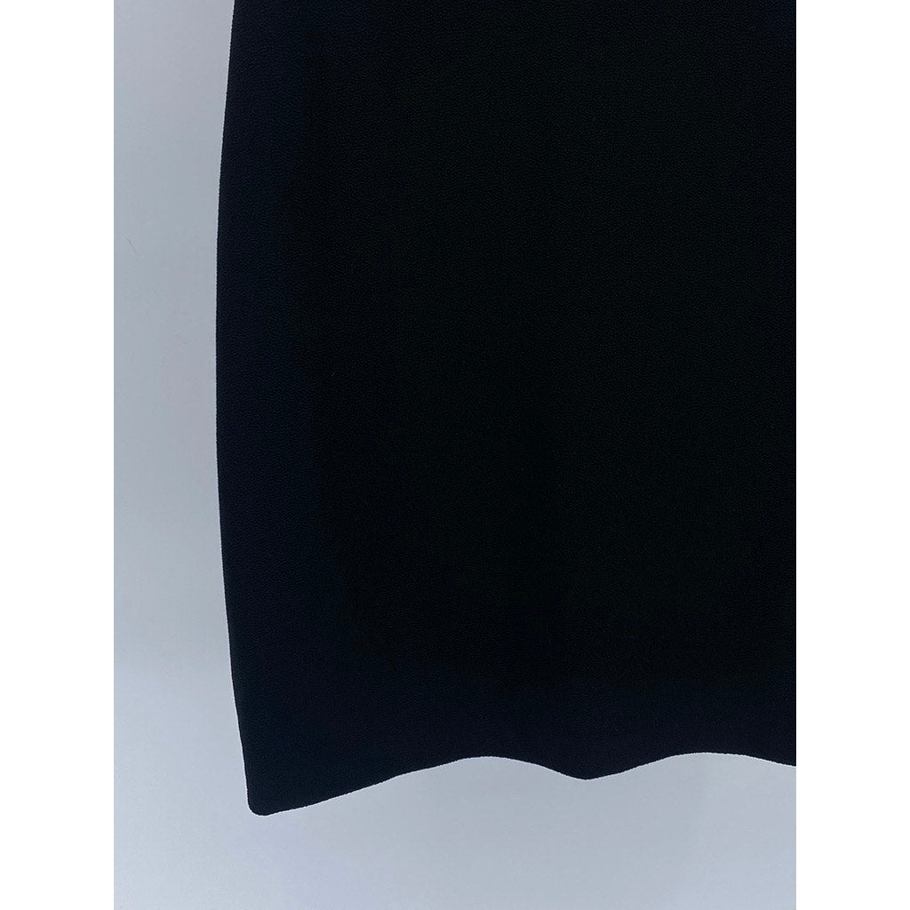 KARL LAGERFELD PARIS Women's Black-White Lace-Trim Color-Block Sheath Dress SZ 4