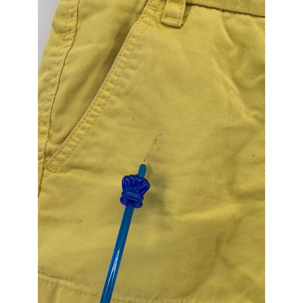 J.CREW Women's Yellow Cotton Casual Chino Shorts SZ 4