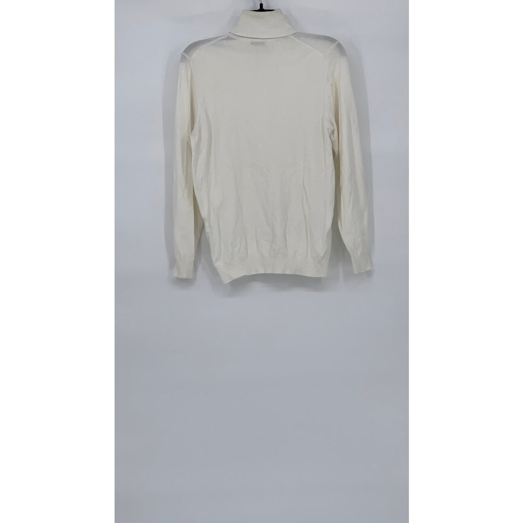 ZARA Men’s Cream Knit Long Sleeve Turtleneck Sweater SZ S