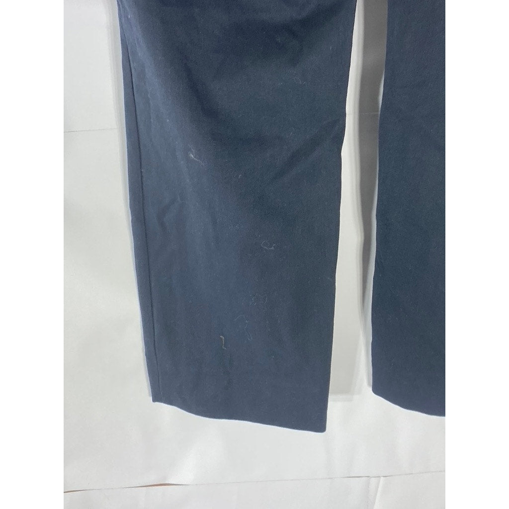 BANANA REPUBLIC Women's Navy Avery Button-Front Straight-Leg Ankle Pant SZ