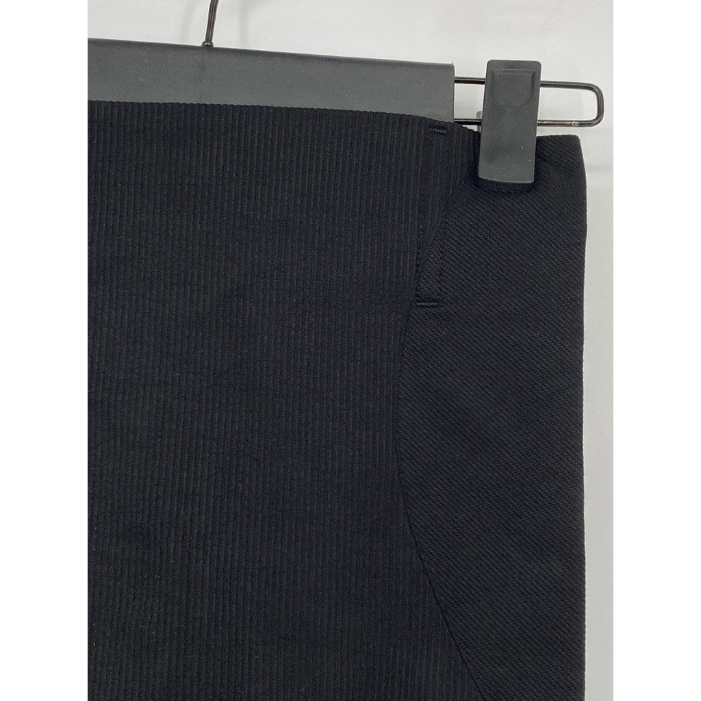 CURVE Women's Black Seamless Pull-On High-Rise Compression Shorts SZ L