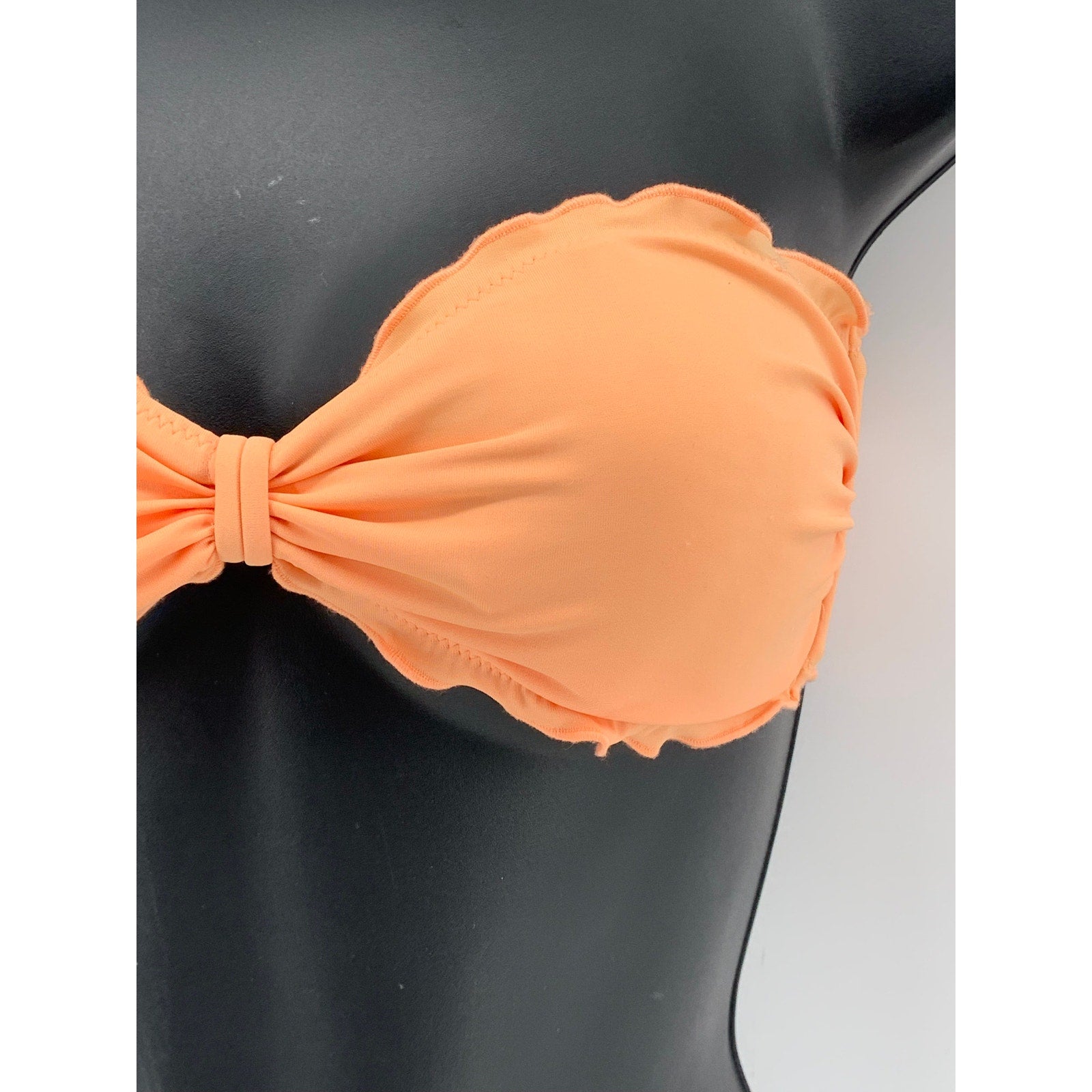 VICTORIA SECRET Women's Peach Strapless Tie-Back Bikini Top SZ S