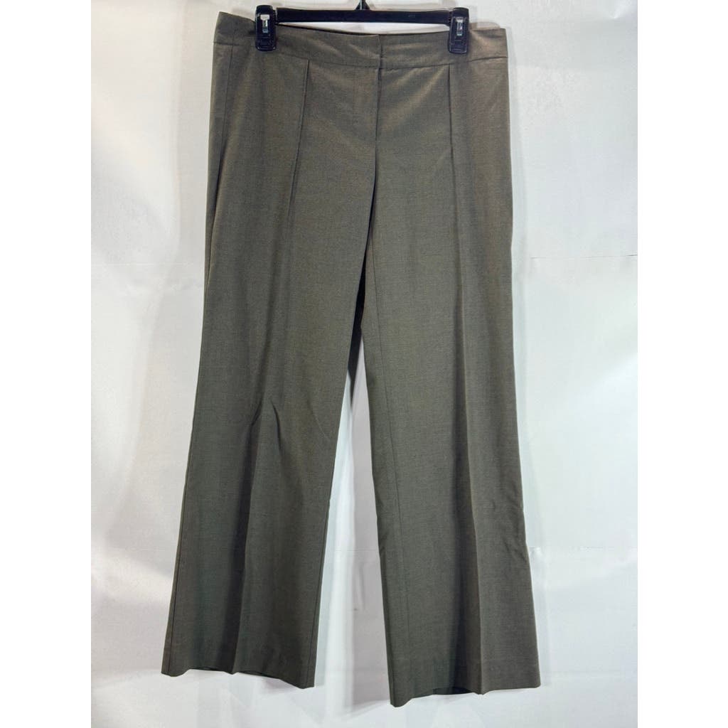 TRINA TURK Women's Gray Pleated Wide-Leg Dress Pants SZ 6