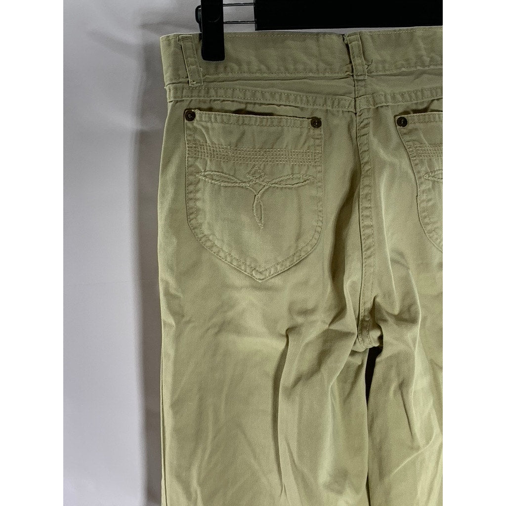 BRITTANIA Women's Tan Five-Pocket Wide-Leg Jeans SZ 32