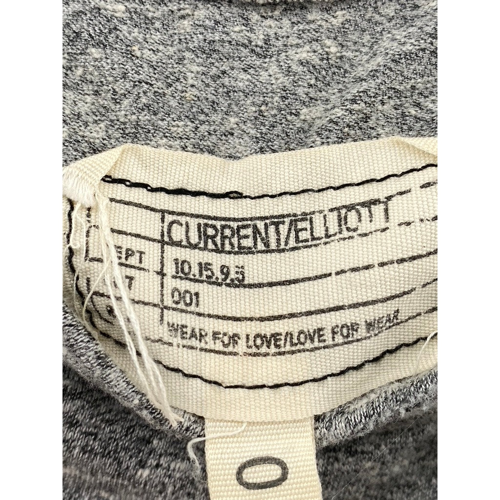 CURRENT/ELLIOTT Women's Heather Gray Star Relaxed Fit Crewneck Tank Top SZ 0