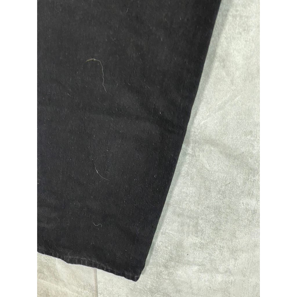 MAN BOOHOOMAN Men's Black Distressed Stretch Popper Hem Cargo Jeans SZ 36