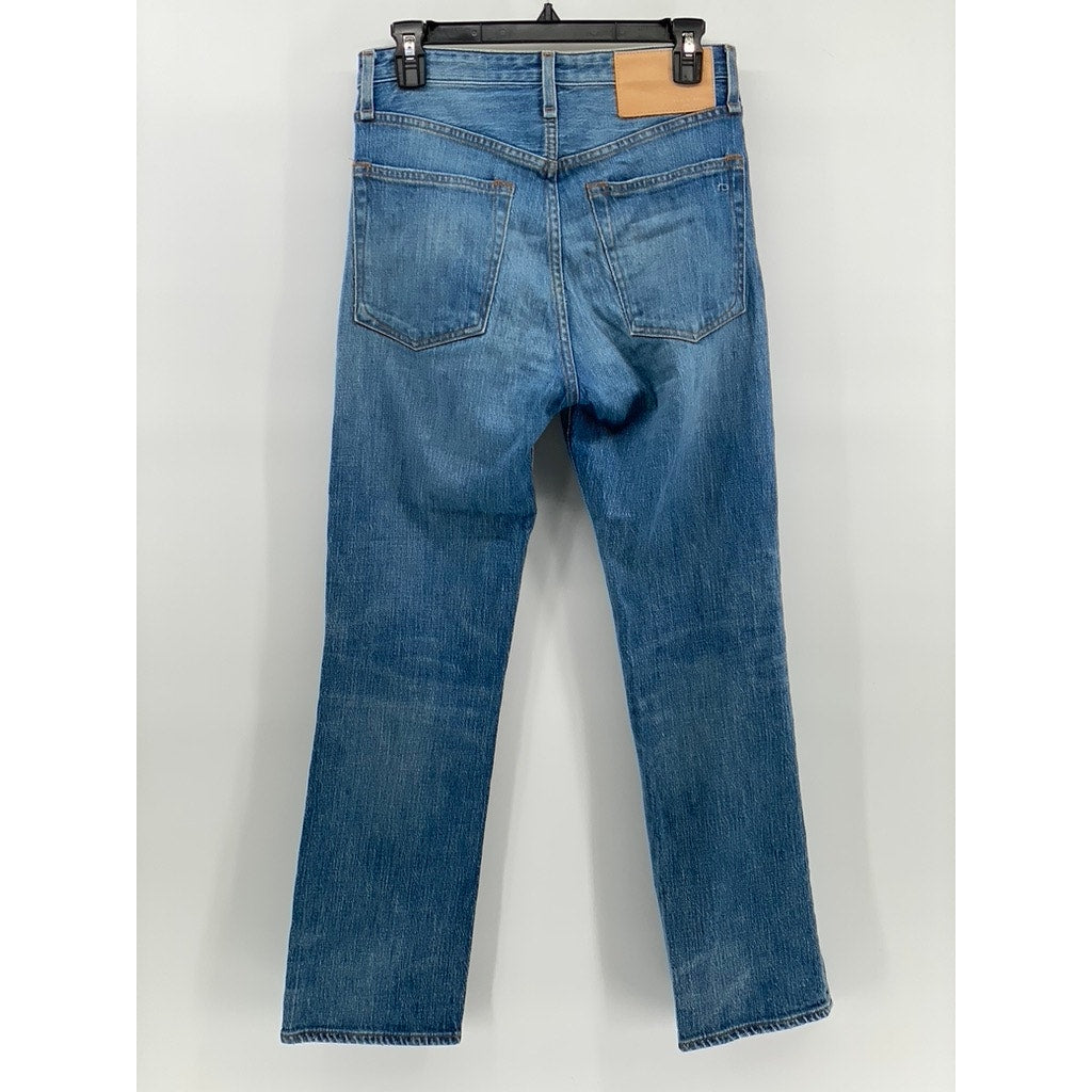 RAG & BONE Women's Orion Distressed Maya High-Rise Ankle Straight Jeans SZ 25
