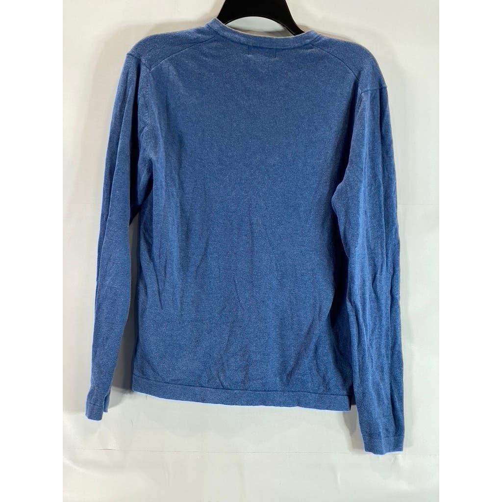 BANANA REPUBLIC Men's Blue Regular-Fit V-Neck Long Sleeve Pullover Sweater SZ S