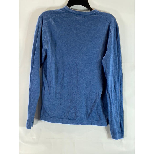 BANANA REPUBLIC Men's Blue Regular-Fit V-Neck Long Sleeve Pullover Sweater SZ S