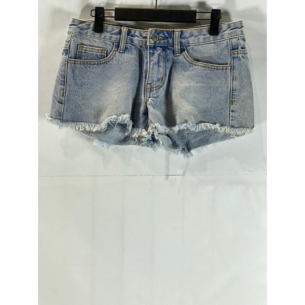 J. GALT SHANGHAI Women's Light Wash Five-Pocket Cut-Off Denim Shorts SZ M