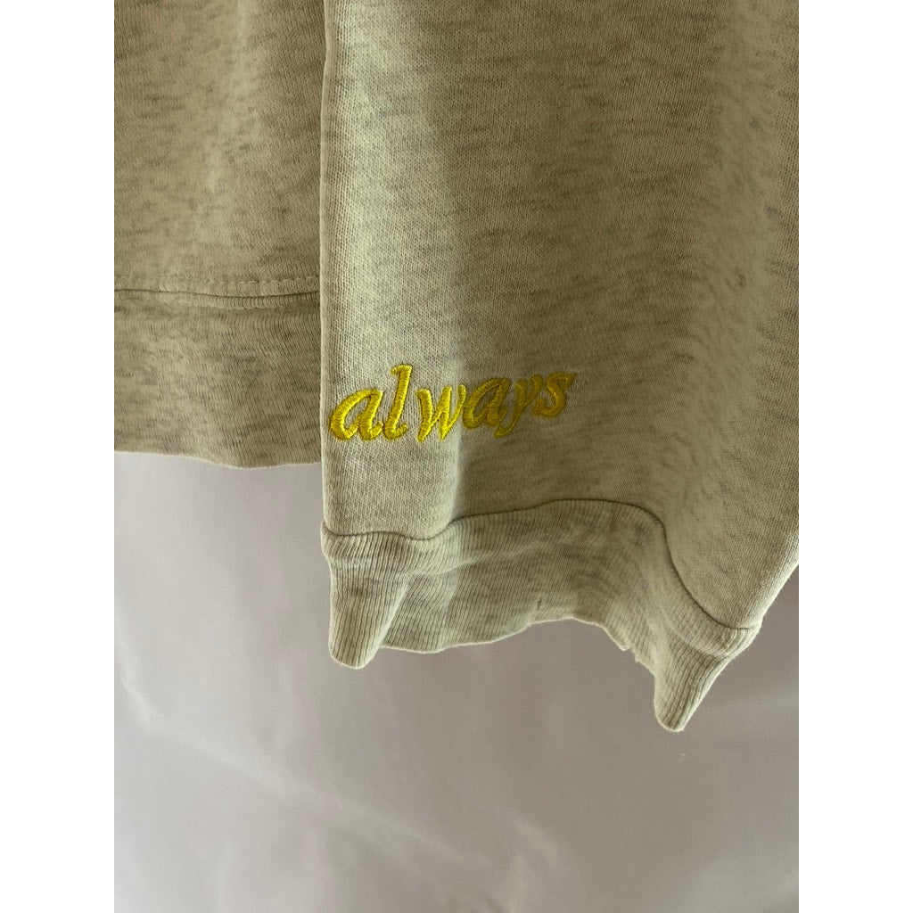 MAYFAIR Unisex Grey-Multicolor Empathy Always Embroidered Sweatshirt SZ OS