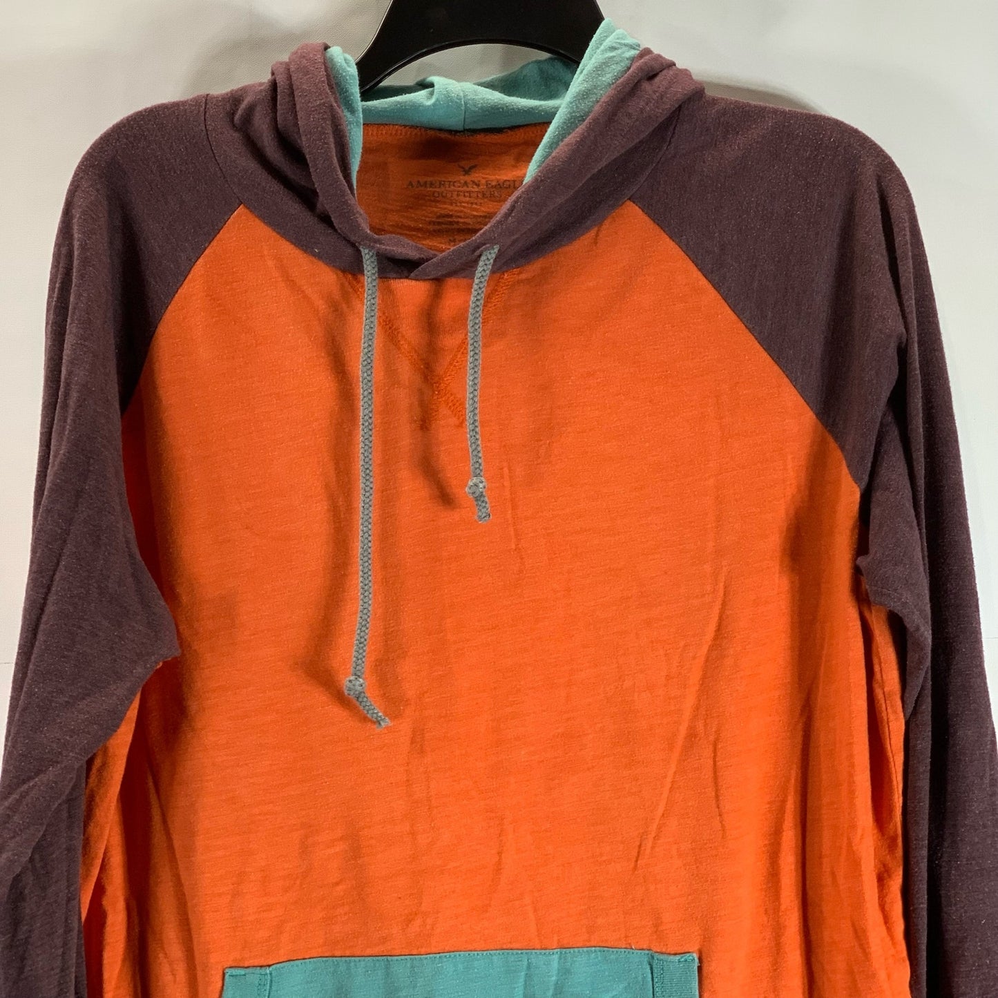 AMERICAN EAGLE Outfitters Men's Multicolor Colorblock Regular-Fit Hoodie SZ M