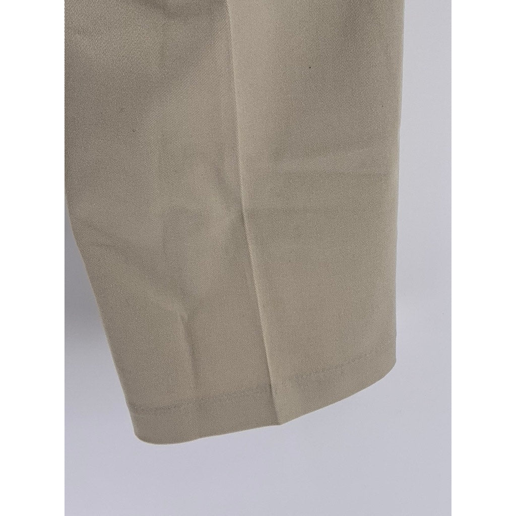 HAGGAR Men's Tan Straight-Fit Flat Front Pants SZ 34X29