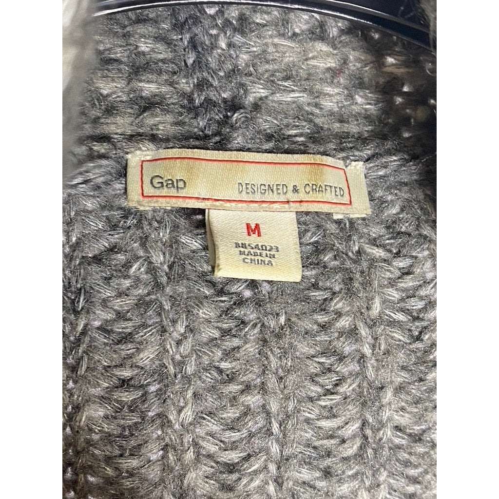 GAP Women's Gray Japan Loose Knit Open-Front Cardigan SZ M