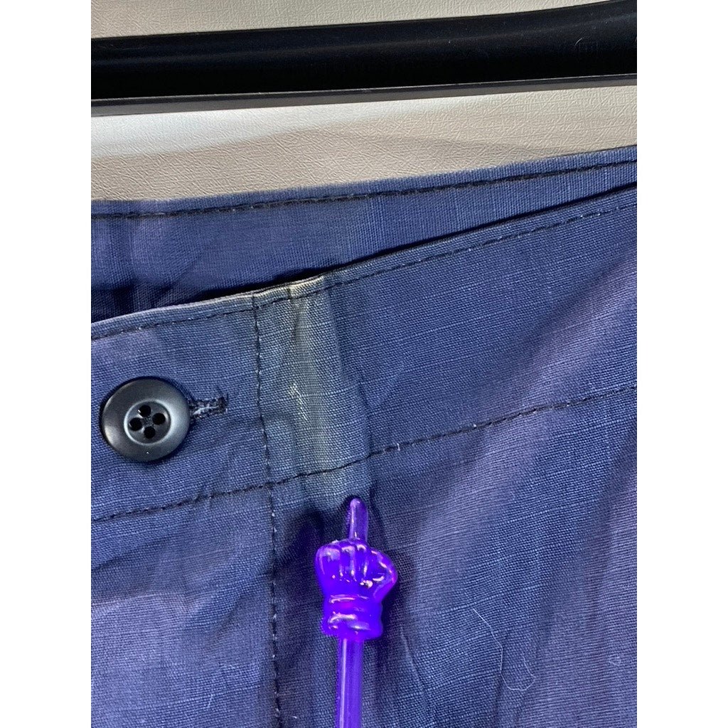 VINTAGE Men's Navy Military Combat Cargo Tie-Hem Trousers SZ 3XL-Long