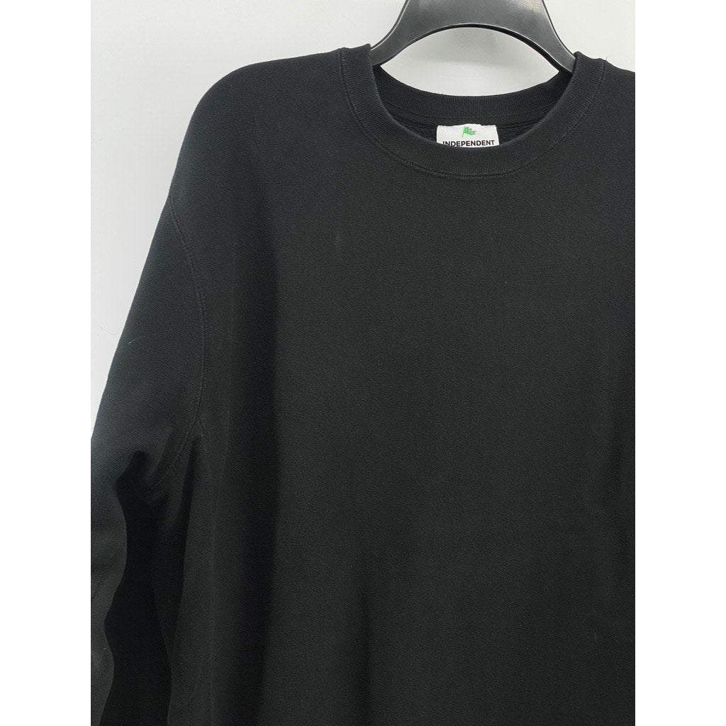 INDEPENDENT TRADING COMPANY Unisex Black Crewneck Long Sleeve Sweatshirt SZ XL