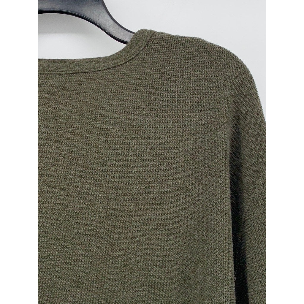 MUTUAL WEAVE Men's Olive Green Tall Crewneck Long Sleeve T-Shirt SZ 3XLT