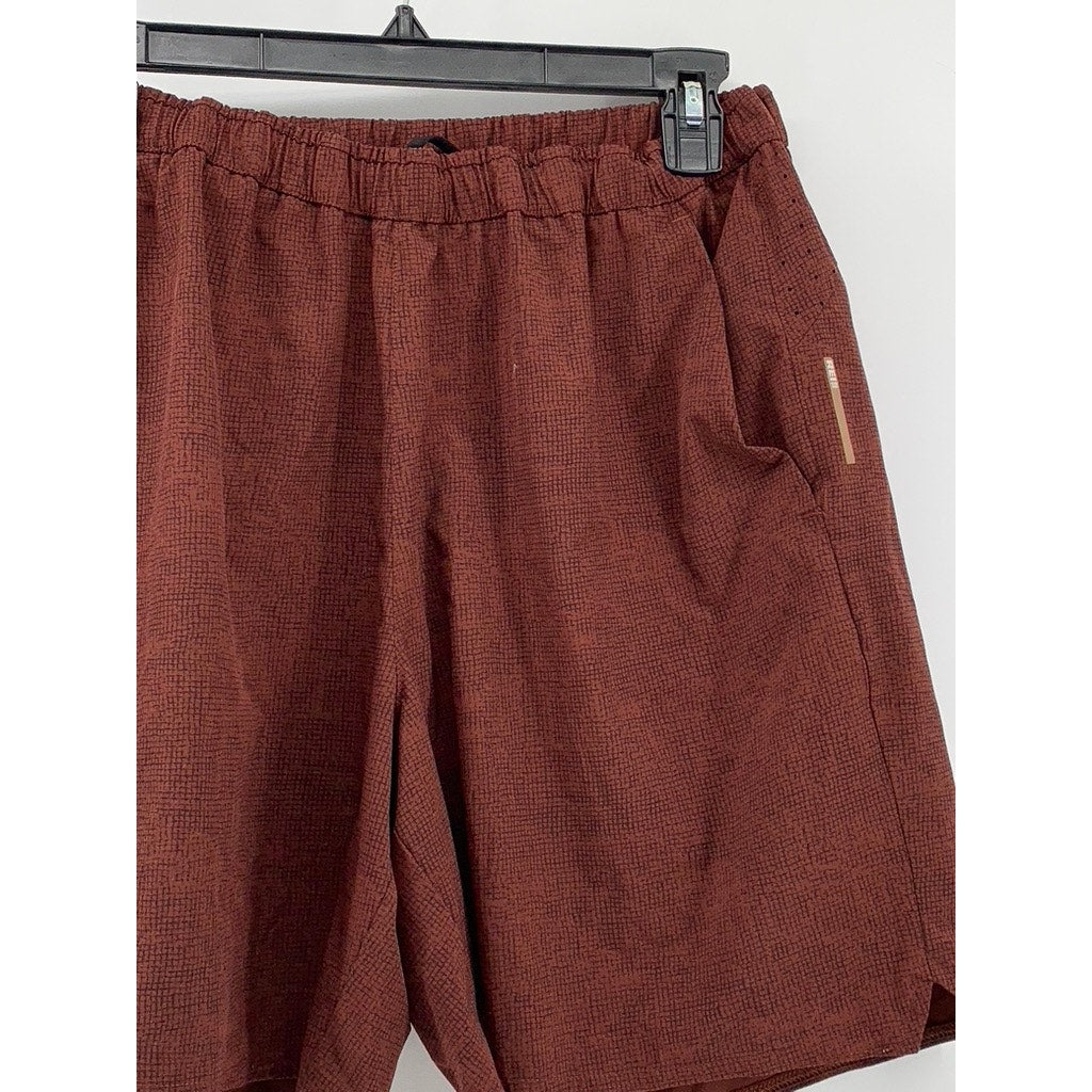 REI Men's Burgundy Drawstring Swim Trunks SZ L
