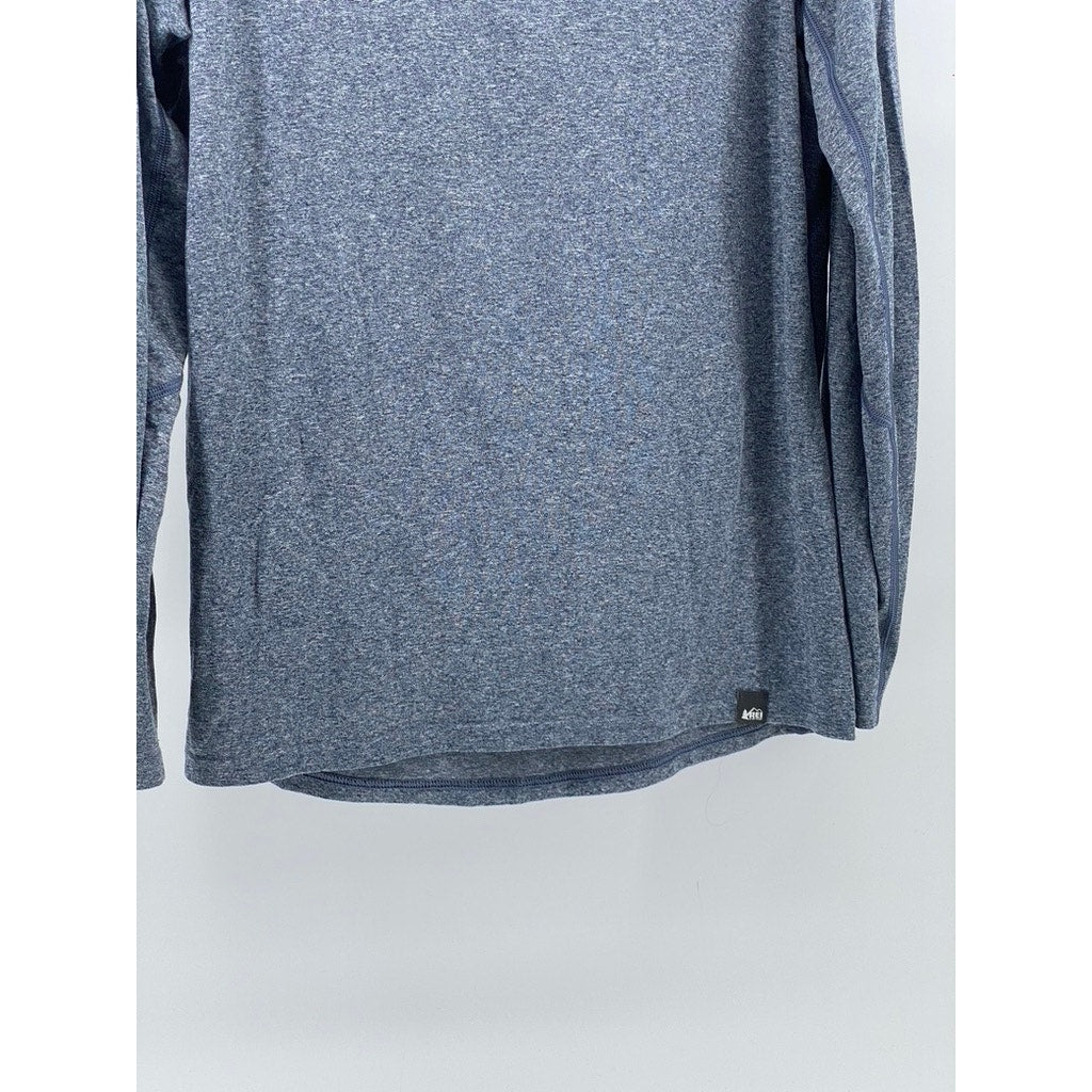 REI CO.OP Men's Heather Blue Crewneck Long Sleeve Active T-Shirt SZ M