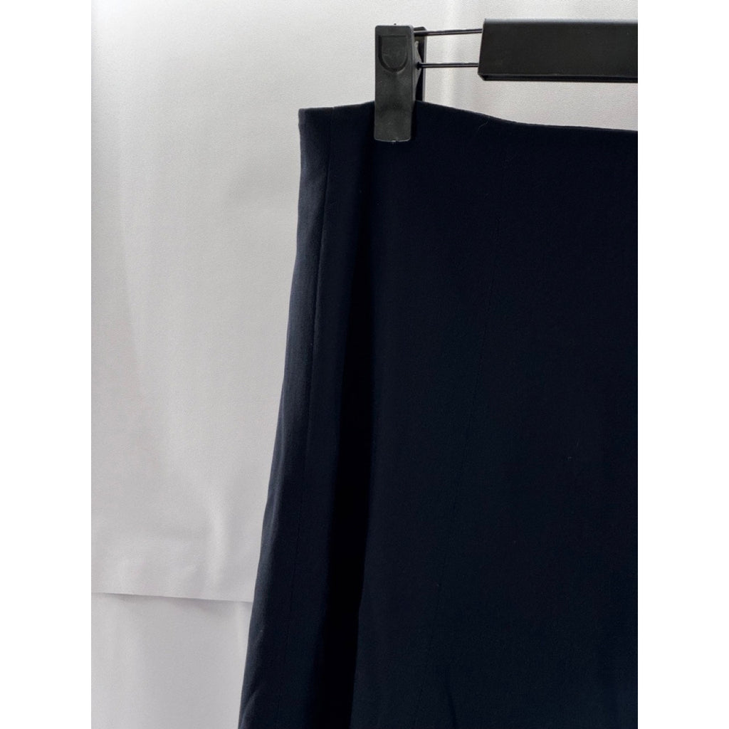 PIAZZA SEMPIONE Women's Blue Wool-Blend A-Line Knee-Length Skirt SZ 46(US10)