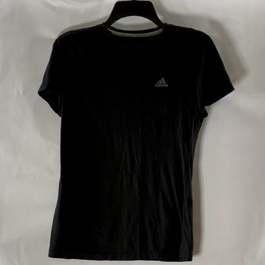 ADIDAS Women's Black Solid Crewneck Short Sleeve Ultimate Tee SZ M