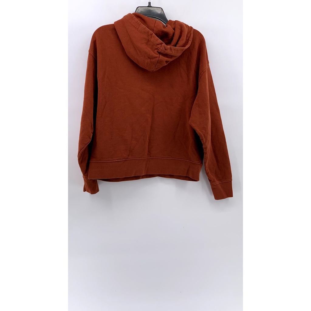 WEWOREWHAT Women's Burnt Orange Cotton Hoodie SZ S