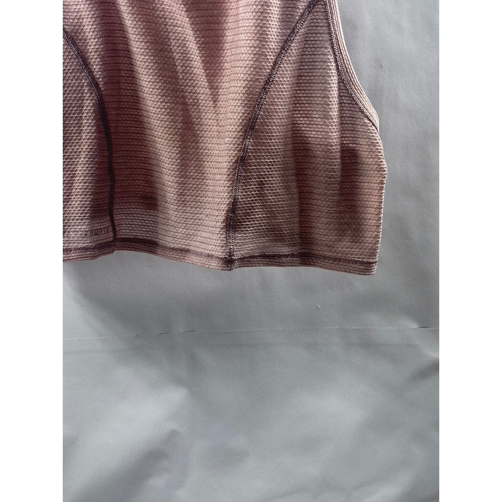 LULULEMON Women's Light Pink Textured Stronger As One Scoop-Neck Muscle Tank SZ6
